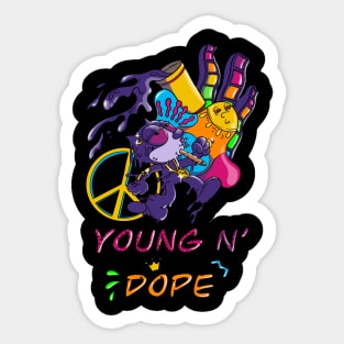 Crazy young and dope Sticker